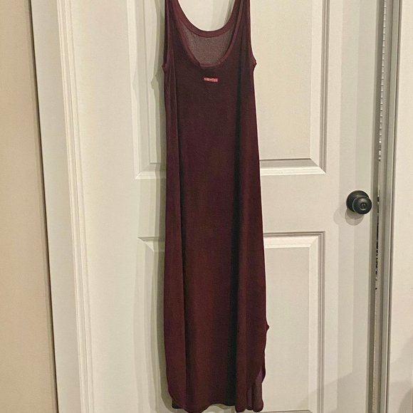 Hard Tail Forever Maroon Velvet Maxi Dress - Picture 2 of 5